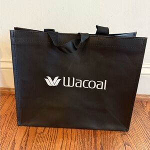 Wacoal Black Tote Bag with White Logo